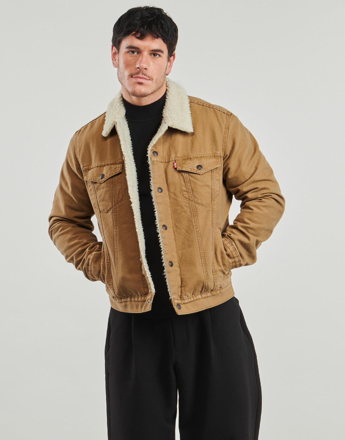 Giacca in jeans Uomo Levis  TYPE 3 SHERPA TRUCKER  Beige