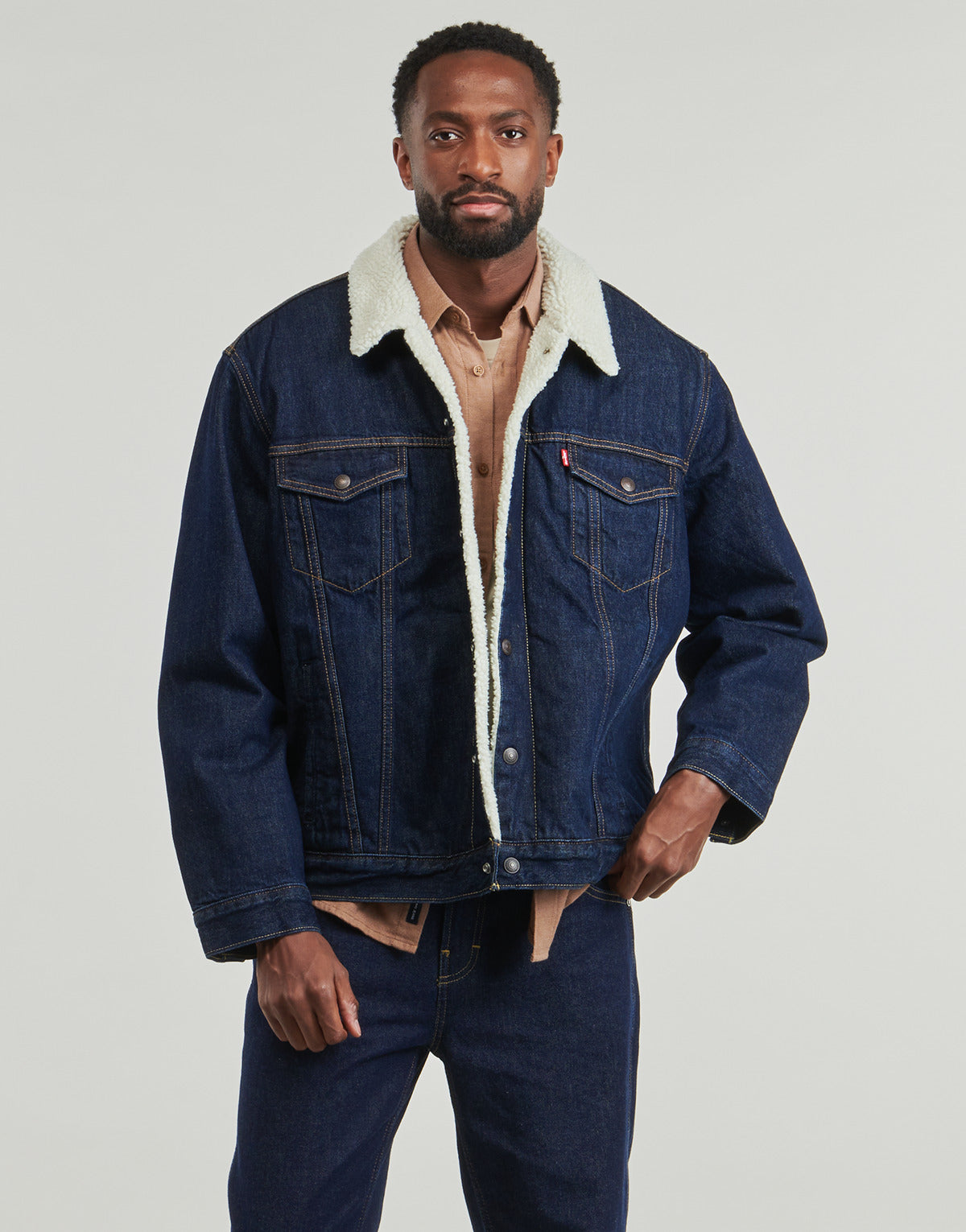 Giacca in jeans Uomo Levis  TYPE 3 SHERPA TRUCKER  Marine