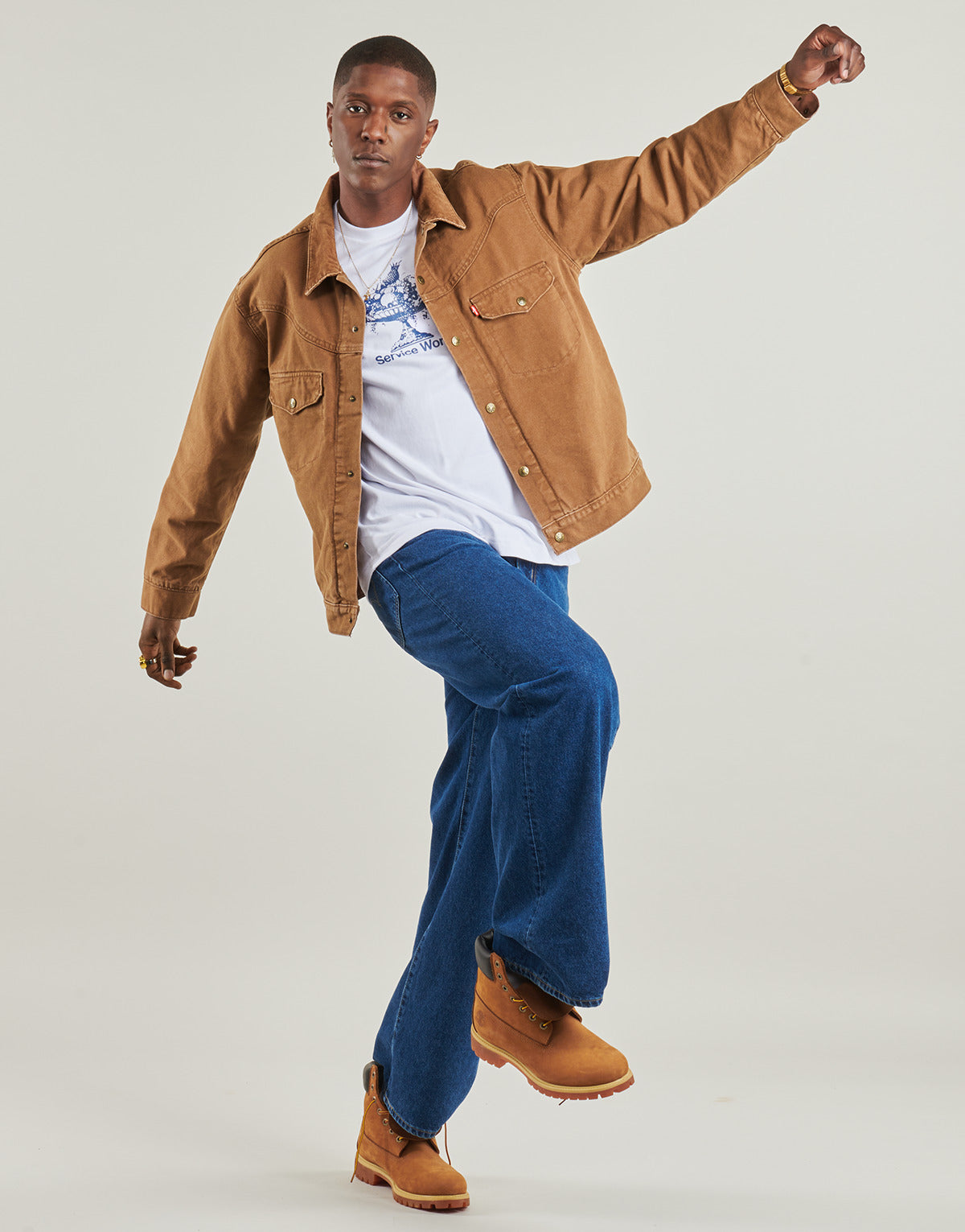 Giacca in jeans Uomo Levis  WESTERN SHORTHORN TRK  Marrone