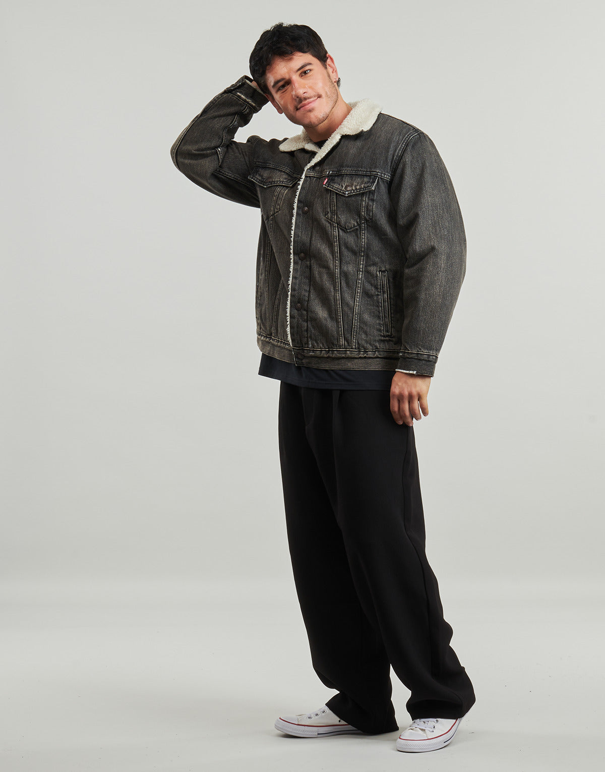 Giacca in jeans Uomo Levis  RELAXED FIT SHERPA TRKR  Nero