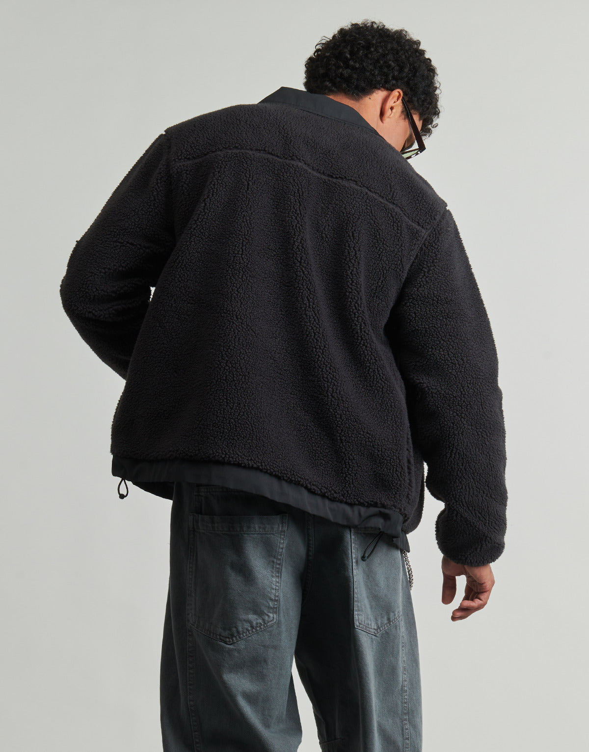 Giubbotto Uomo Levis  JOONIE SHERPA JACKET  Nero