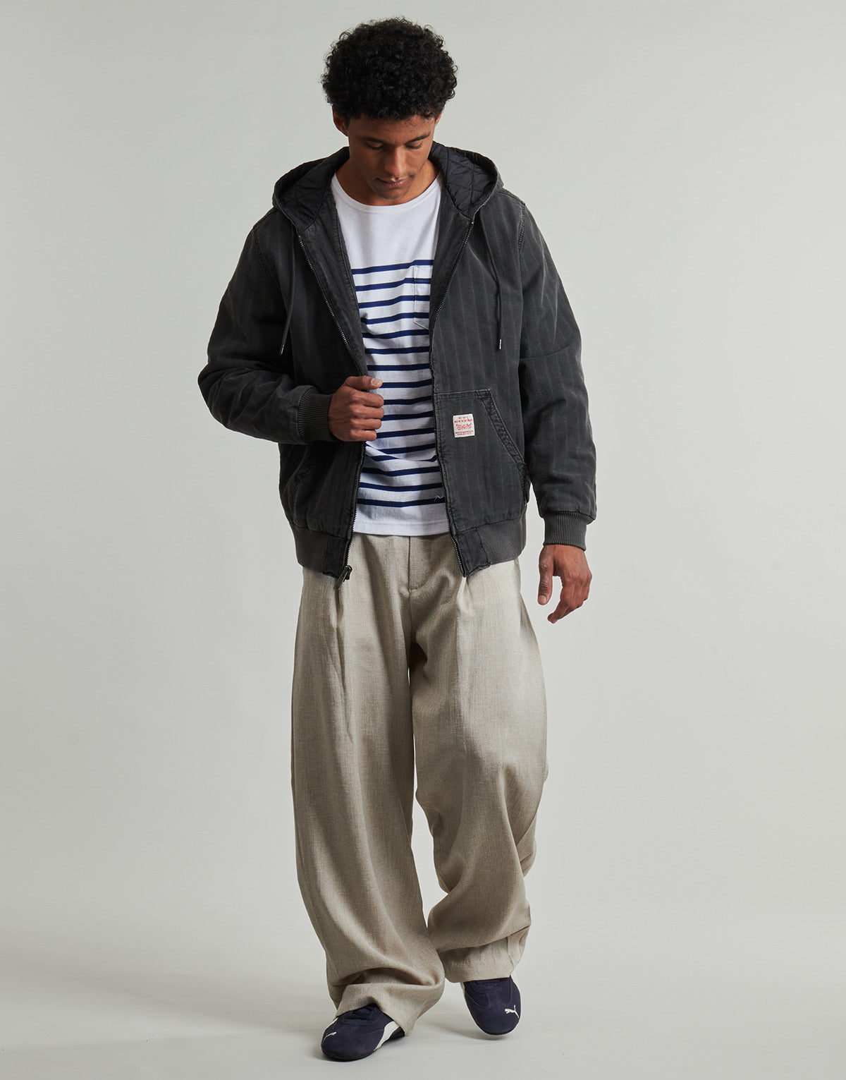 Giacca in jeans Uomo Levis  POTRERO DENIM HOODY  Nero