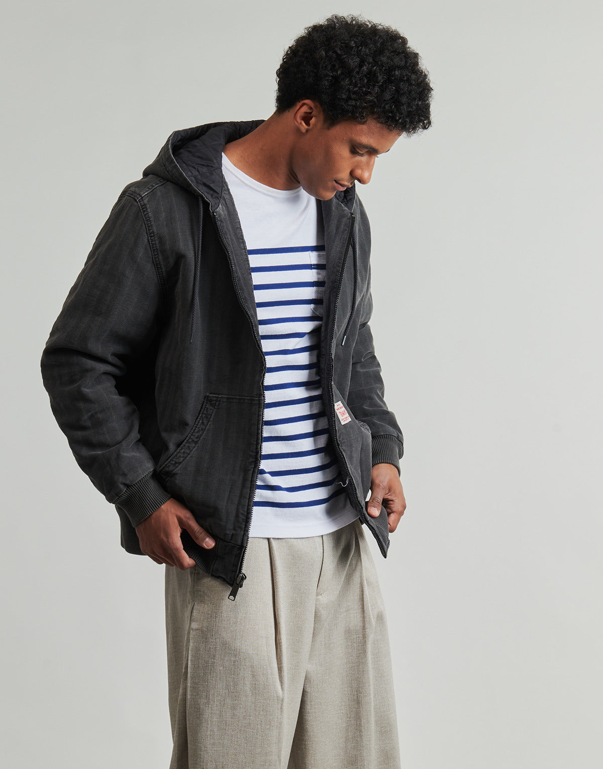 Giacca in jeans Uomo Levis  POTRERO DENIM HOODY  Nero