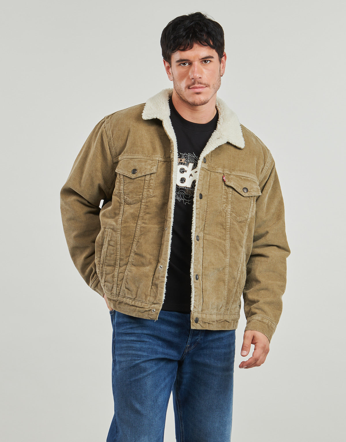 Giacca in jeans Uomo Levis  RELAXED FIT SHERPA TRKR  Beige