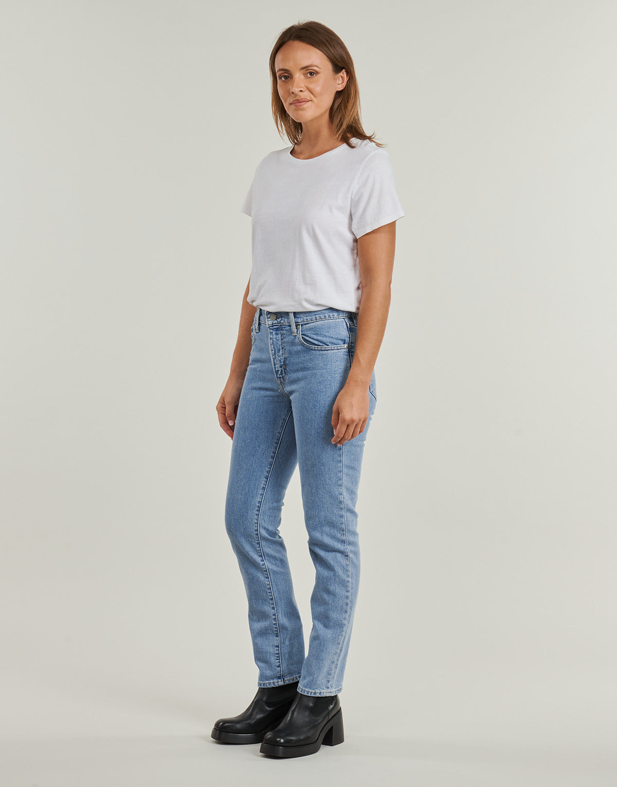 Jeans Donna Levis  724 HIGH RISE STRAIGHT  Blu