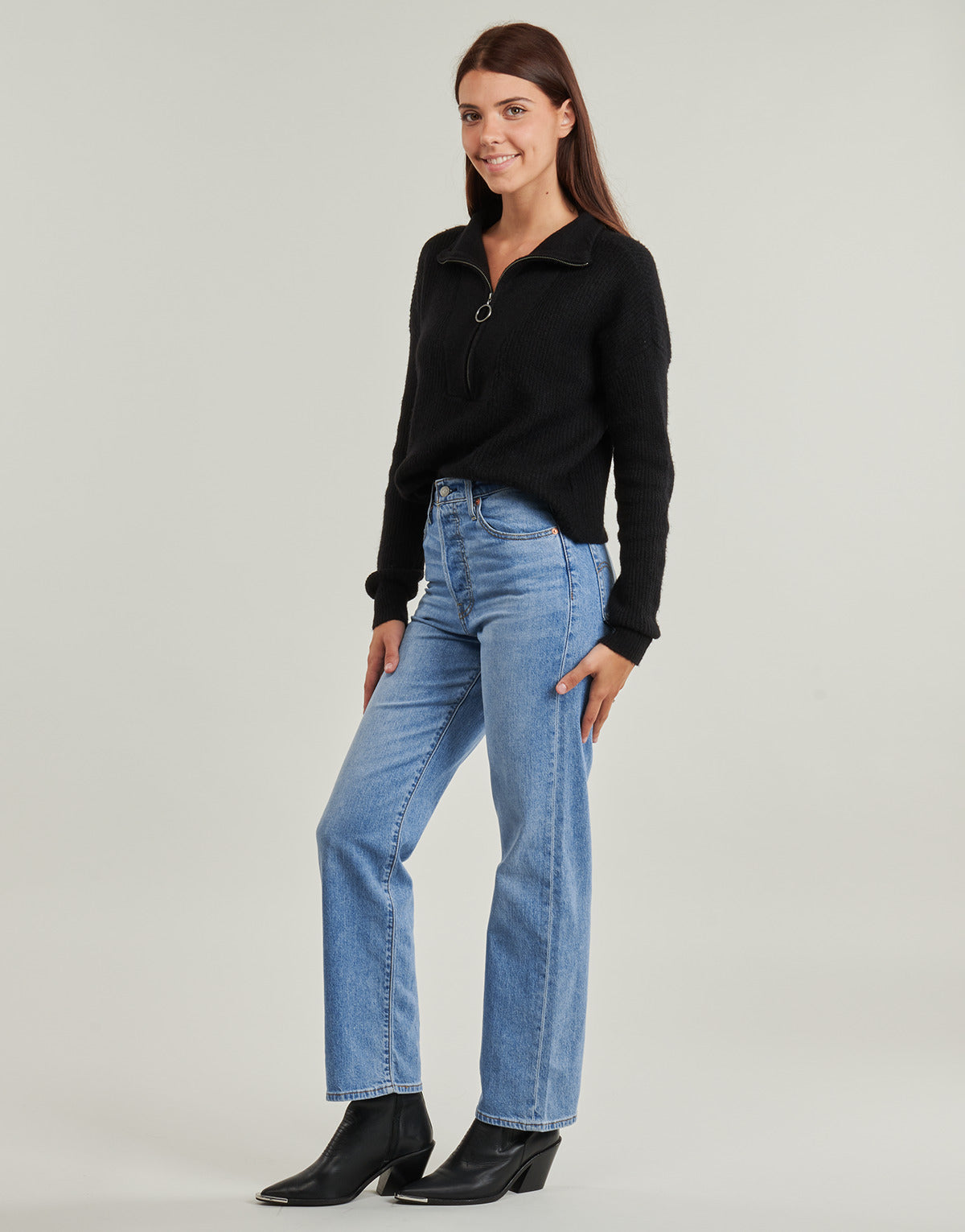 Jeans Donna Levis RIBCAGE STRAIGHT ANKLE Blu