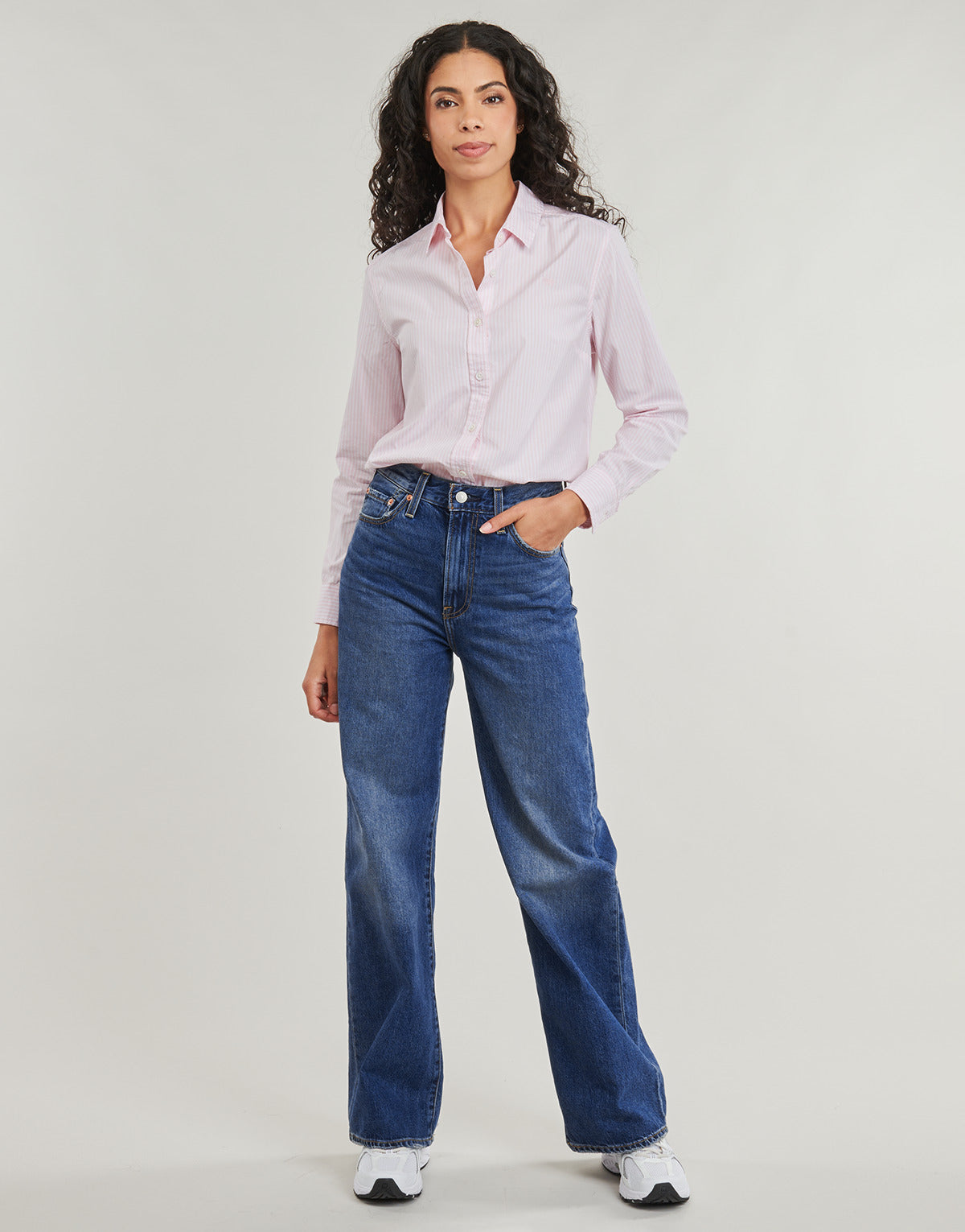 Jeans Flare Donna Levis RIBCAGE WIDE LEG H223 Blu