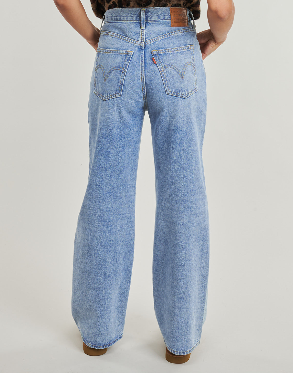 Jeans Flare Donna Levis RIBCAGE WIDE LEG H223 Blu