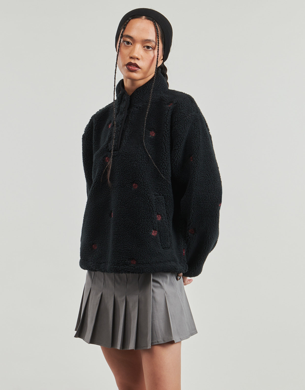Felpa Donna Levis  KASEY SHERPA PULLOVER OW  Nero