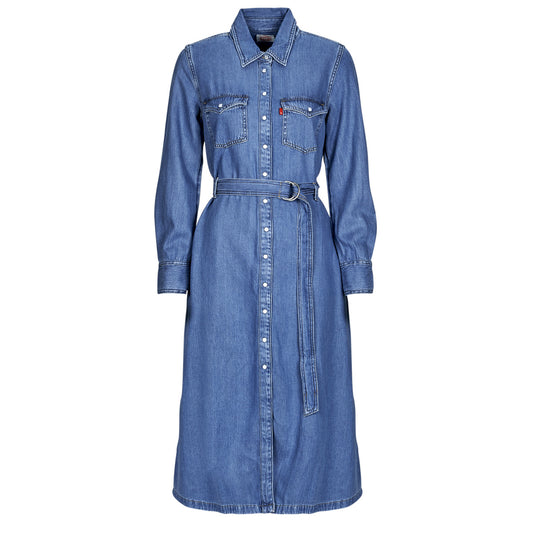 Abito lungo Donna Levis  QUINCEY LS MAXI DRESS  Blu