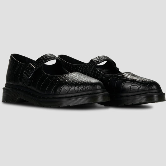 Ballerine Donna Dr. Martens  Elphie MJ Mary Jane Shoe Black New Vibrance Croco  Nero