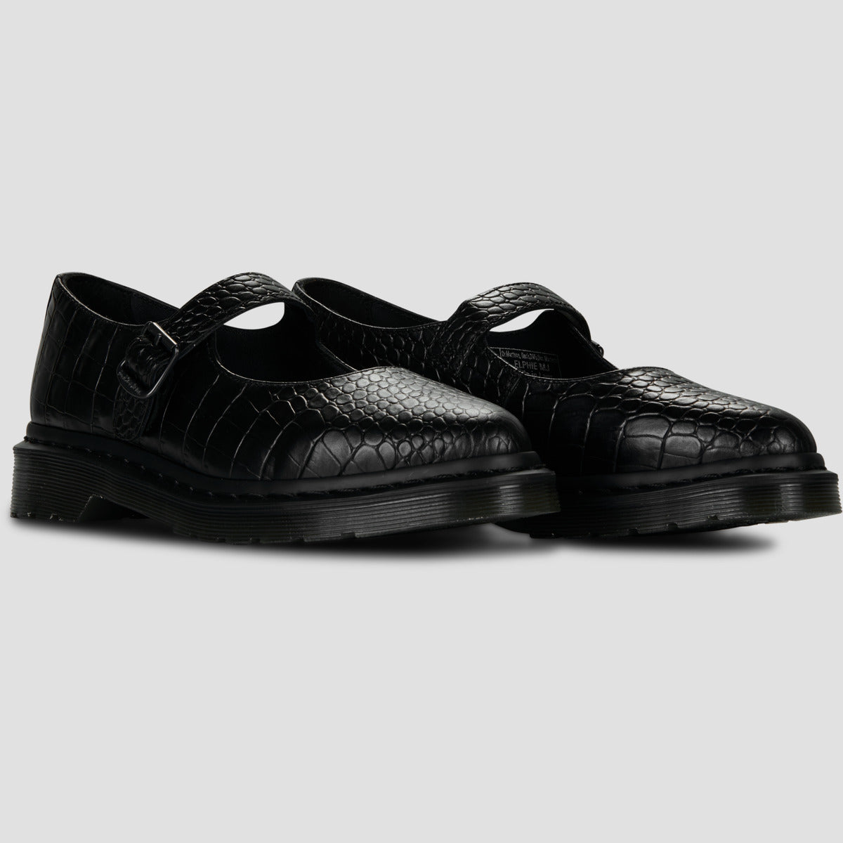 Ballerine Donna Dr. Martens  Elphie MJ Mary Jane Shoe Black New Vibrance Croco  Nero