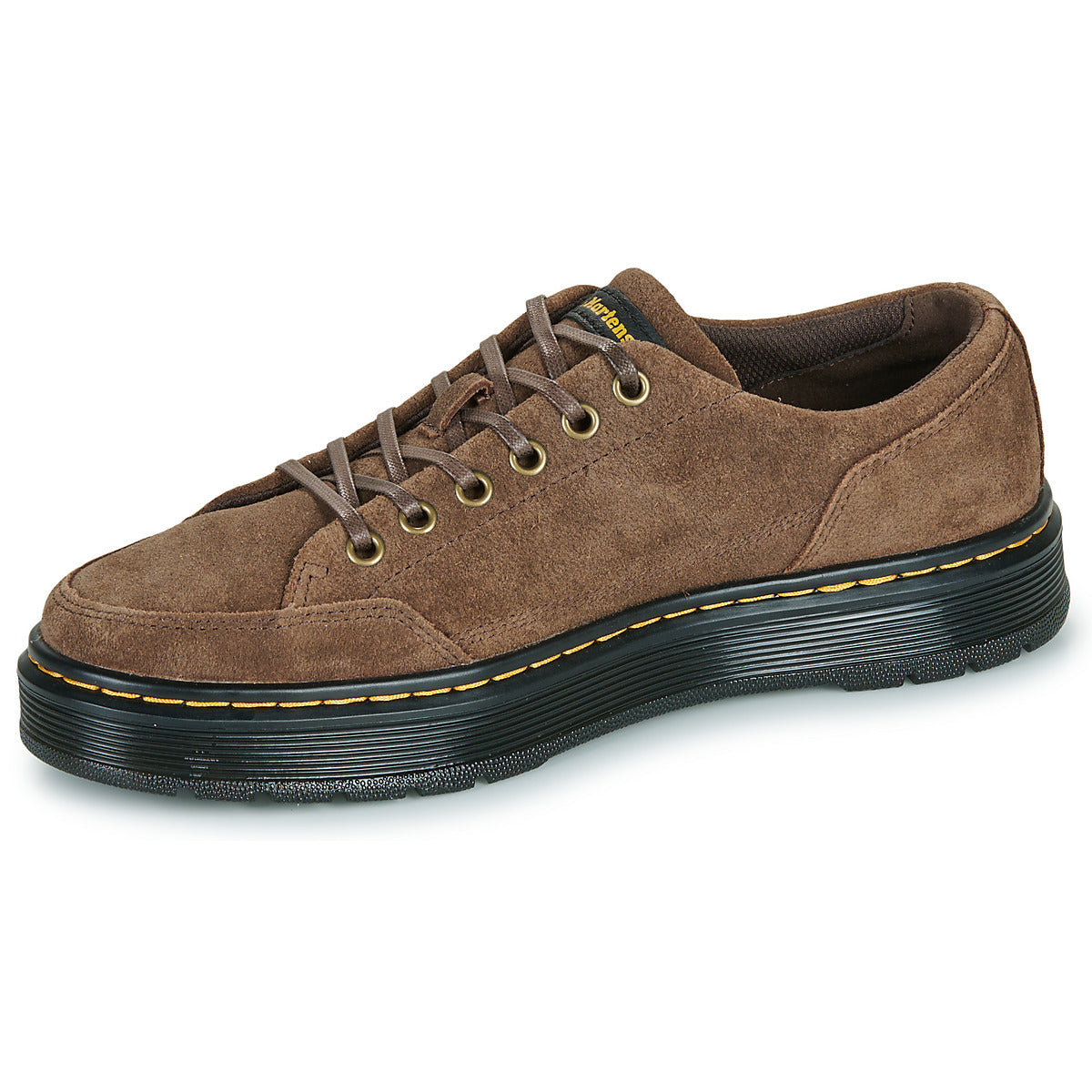 Sneakers Uomo Dr. Martens  Brookline 6 Eye 6 Eye Shoe Dark Brown Bronx Suede  Marrone