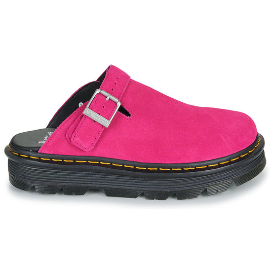 Scarpe Donna Dr. Martens ZebZag Mule Mule Fuchsia Pink EH Suede Rosa