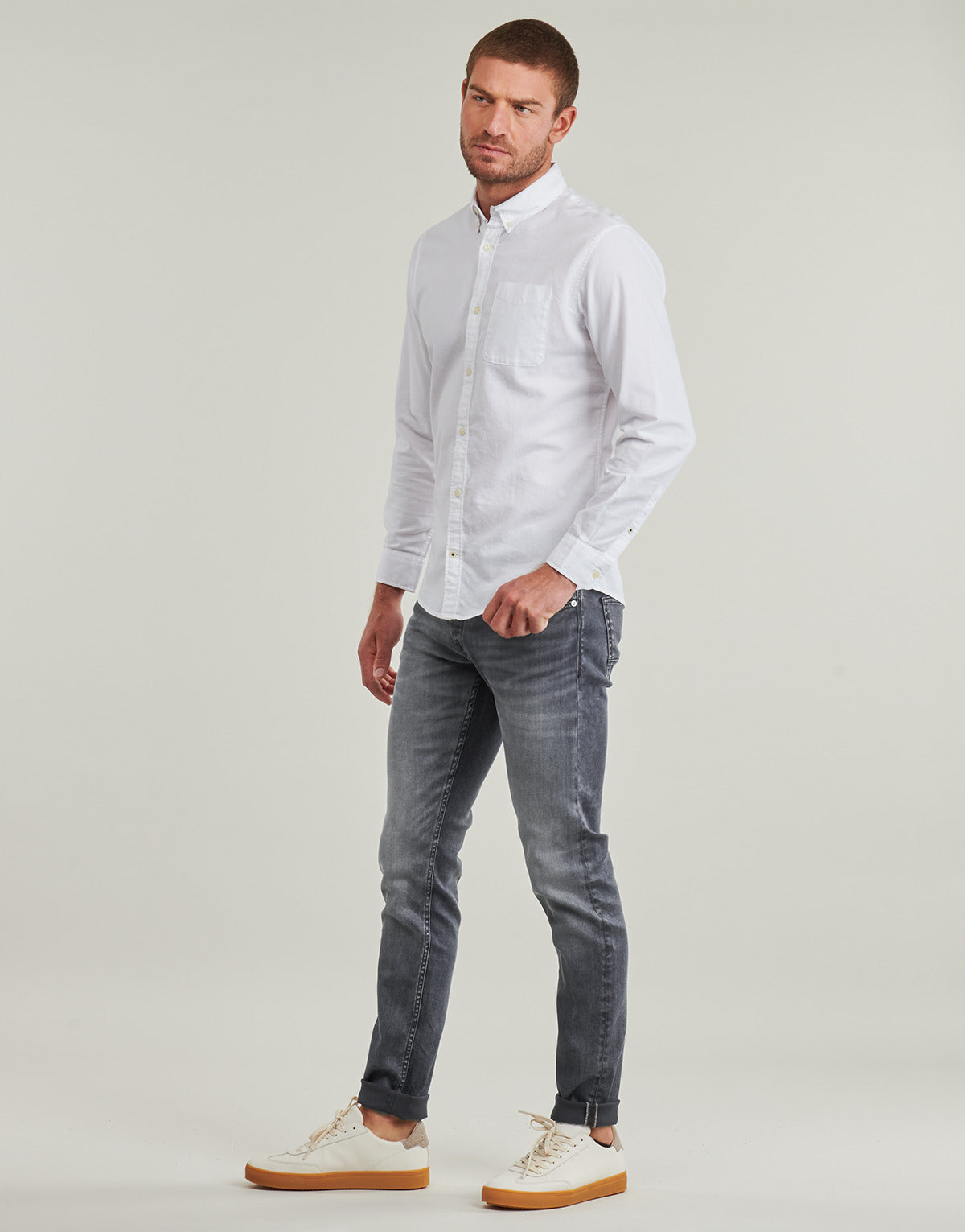 Jeans Slim Uomo Le Temps des Cerises  700/11  Grigio