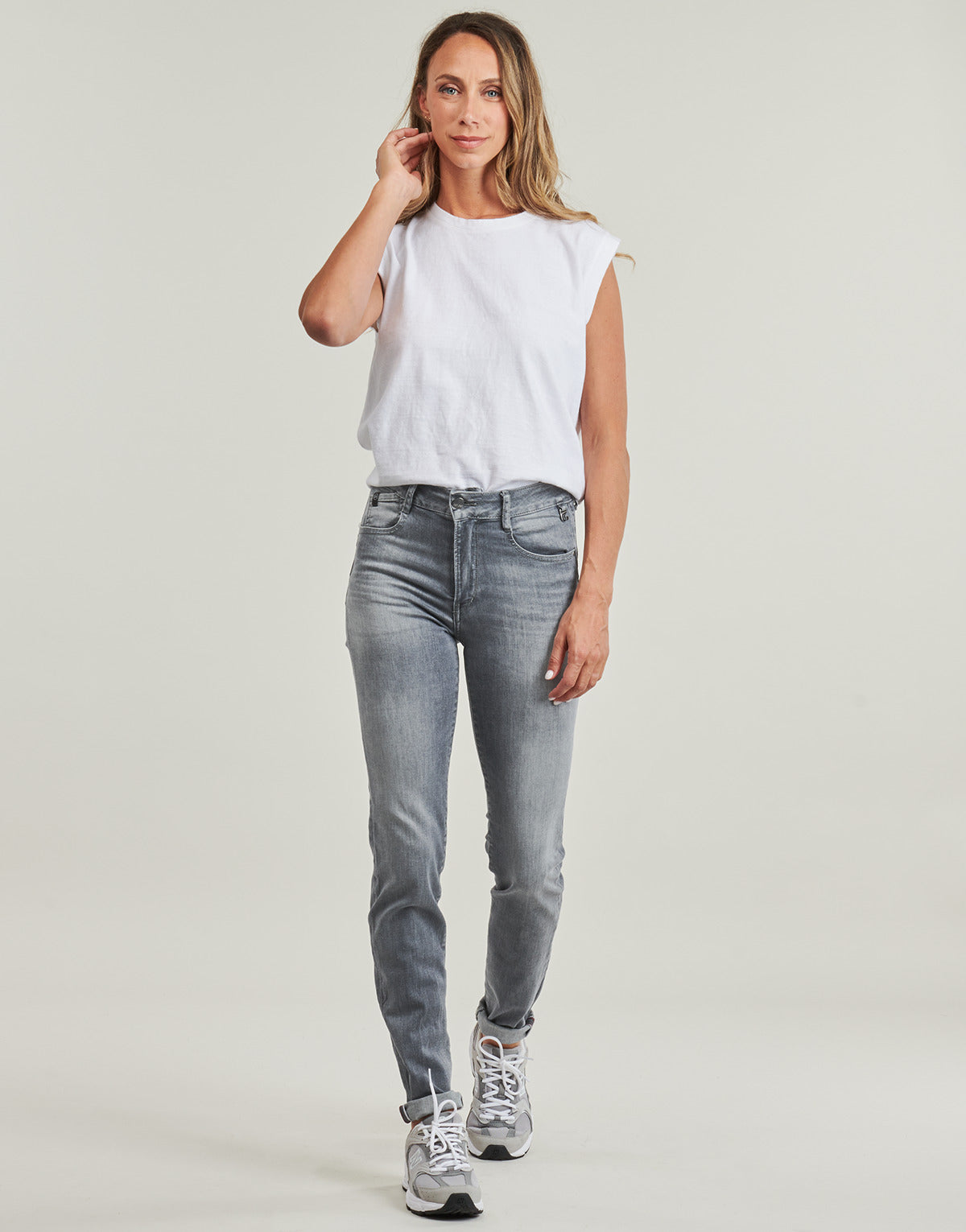 Jeans Slim Donna Le Temps des Cerises  PULPHIGH DJALO  Grigio