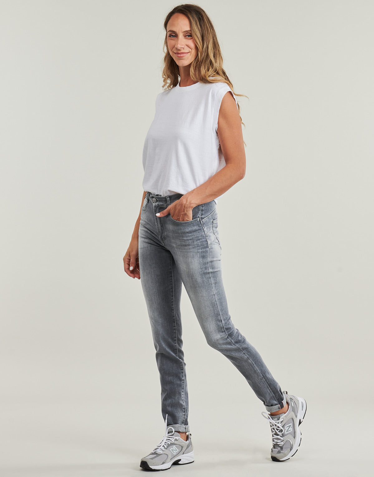 Jeans Slim Donna Le Temps des Cerises  PULPHIGH DJALO  Grigio