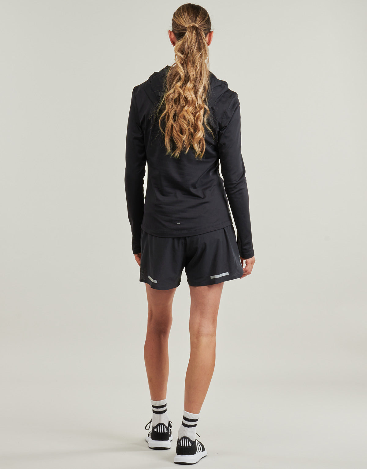 Felpa Donna adidas  Own The Run Winterized Hooded Half-Zip  Nero