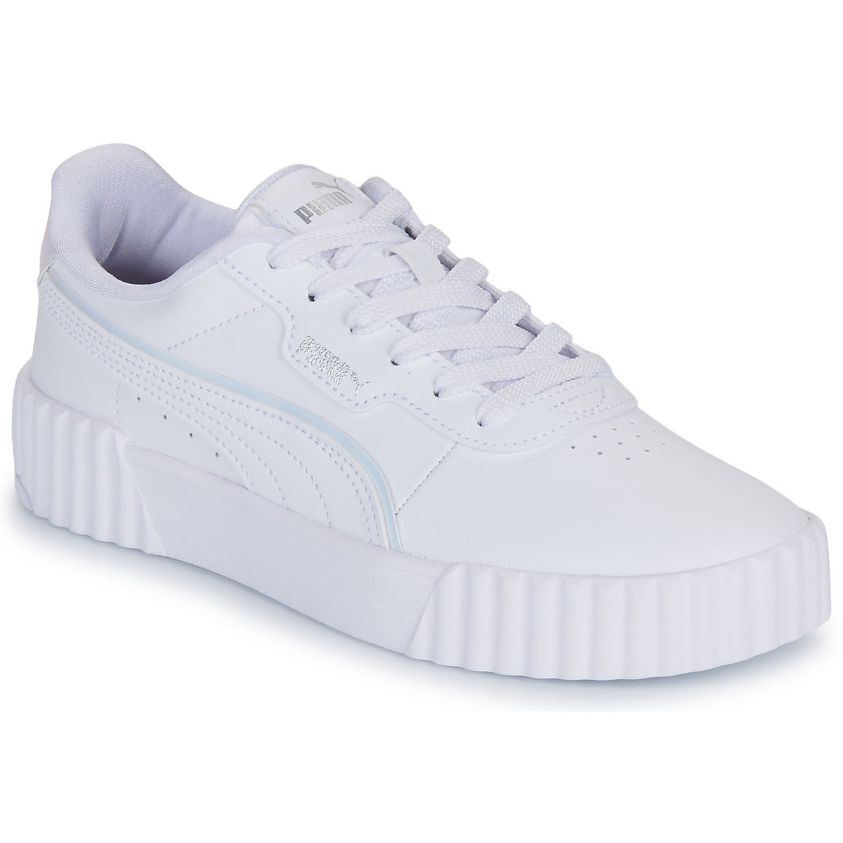Scarpe bambini ragazza Puma  Carina 3.0 Holo 2.0 Jr  Bianco