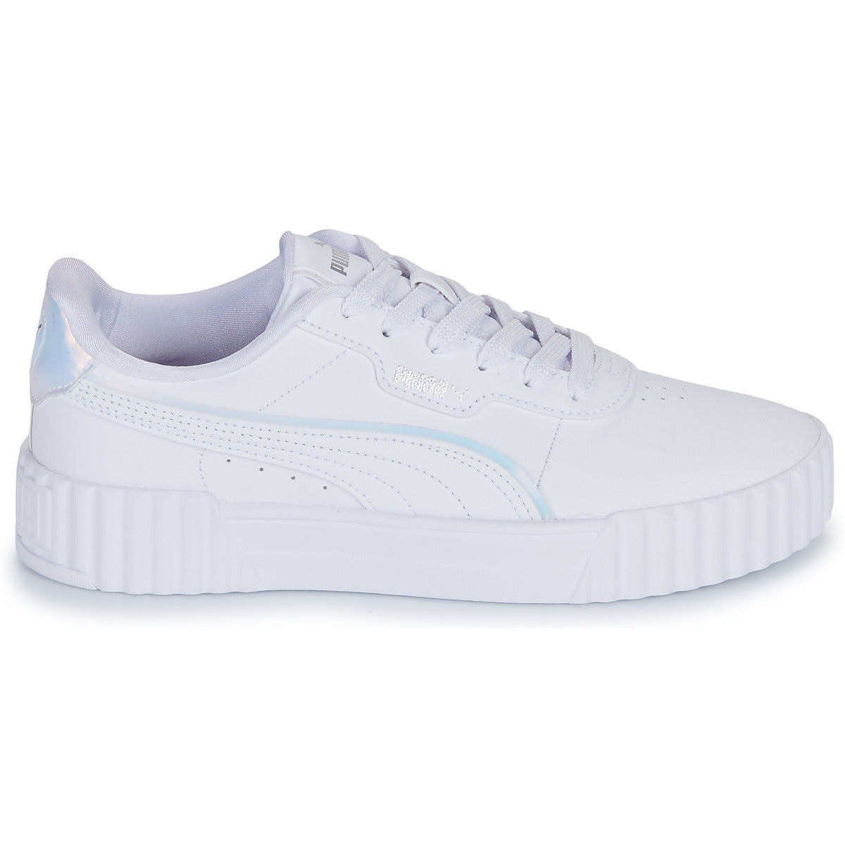 Scarpe bambini ragazza Puma  Carina 3.0 Holo 2.0 Jr  Bianco