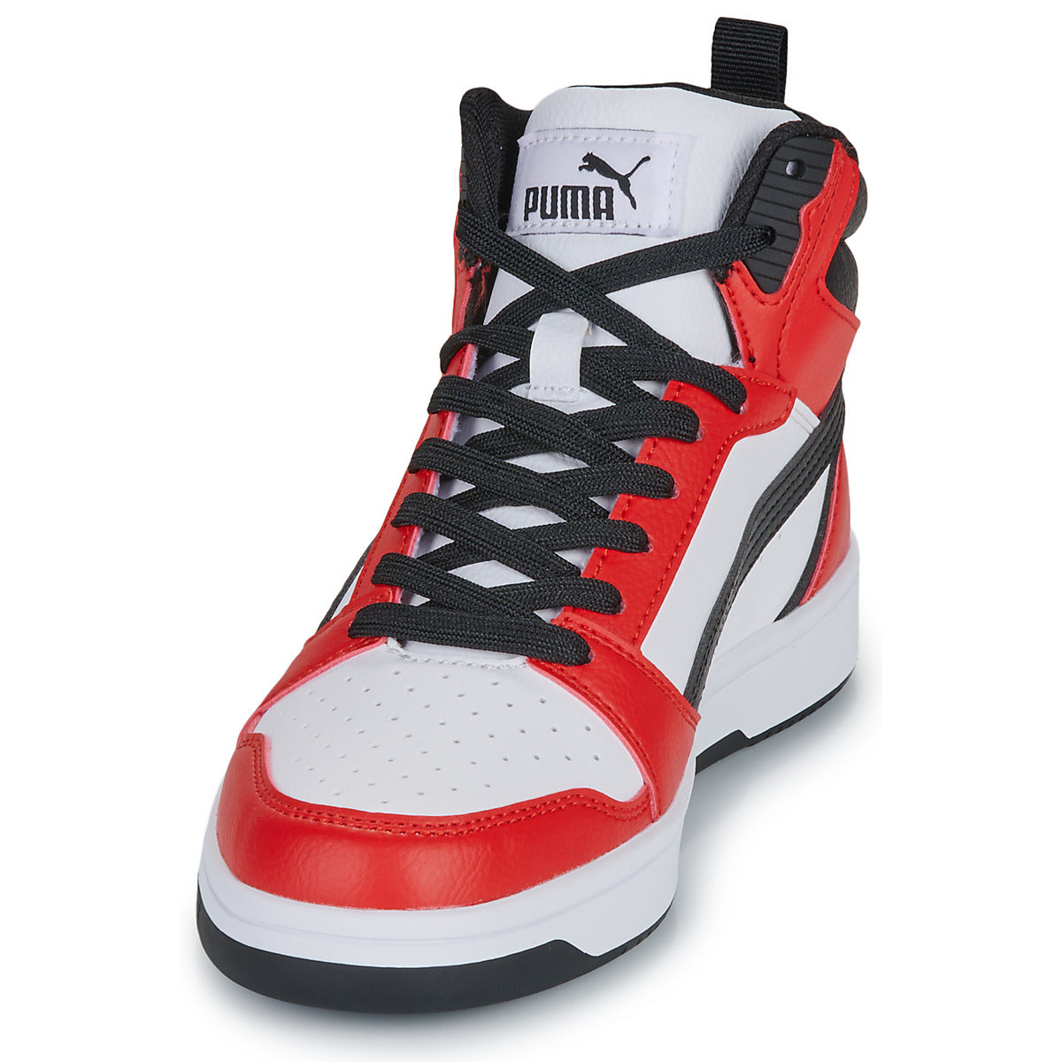 Scarpe bambini ragazzo Puma  Puma Rebound V6 Mid Jr  Rosso