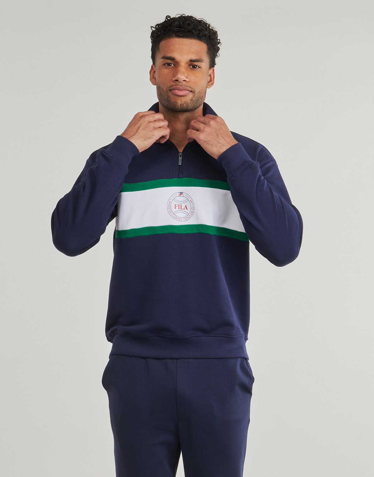 Felpa Uomo Fila  PARELLA LOOSE HALF-ZIP SWEATSHIRT  Marine