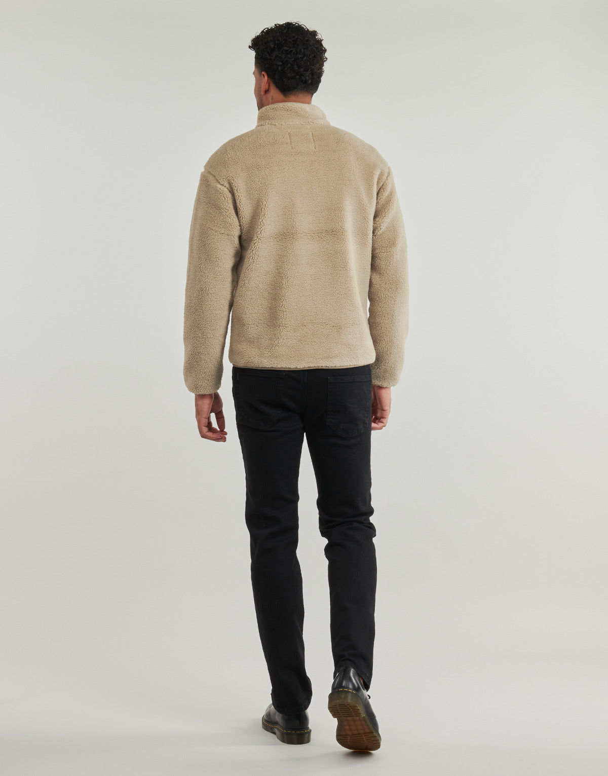 Felpa Uomo Fila  VALGRANA REGULAR TEDDY  FLEECE JACKET  Beige