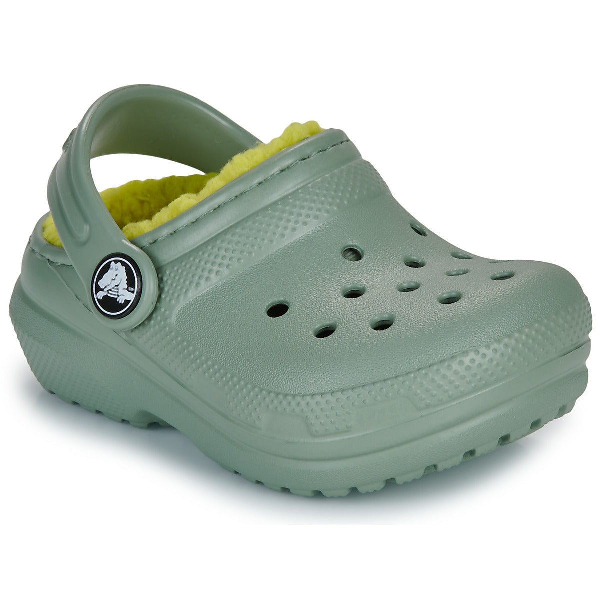 Scarpe bambini ragazza Crocs  Classic Lined Clog T  Kaki