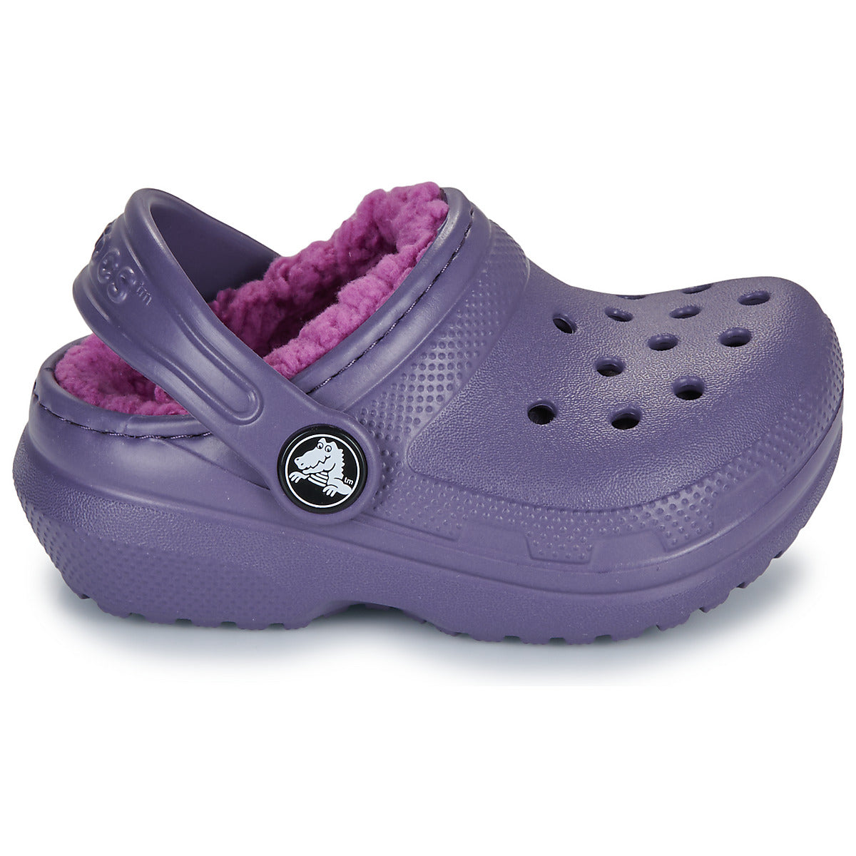Scarpe bambini ragazza Crocs  Classic Lined Clog T  Viola