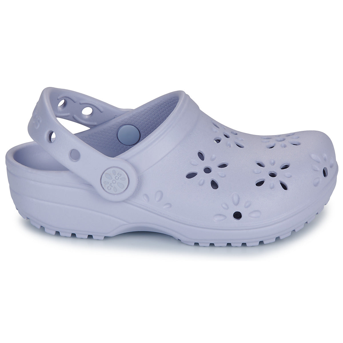 Scarpe bambini ragazza Crocs Classic Floral Cut Out Clog K Viola