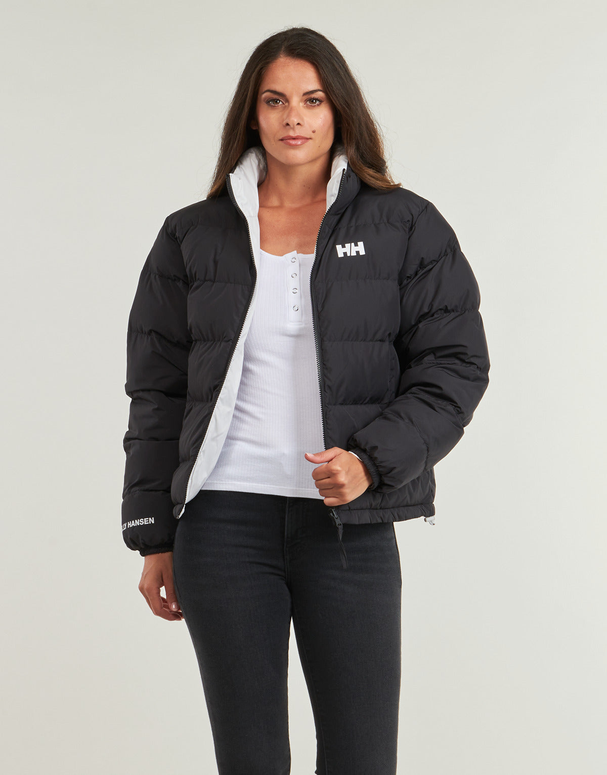 Piumino Donna Helly Hansen  W YU 23 REVERSIBLE PUFFER  Nero