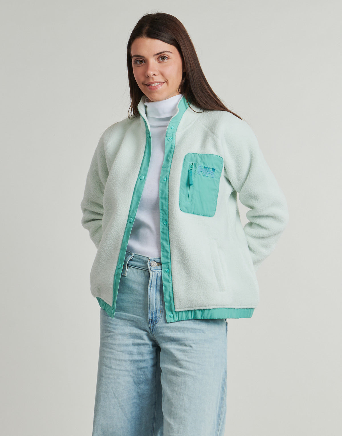Felpa Donna Helly Hansen  W IMPERIAL PILE SNAP  Bianco