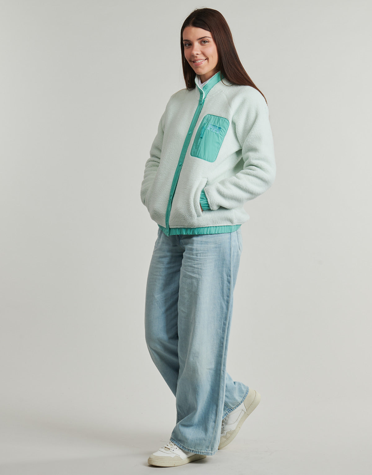 Felpa Donna Helly Hansen  W IMPERIAL PILE SNAP  Bianco