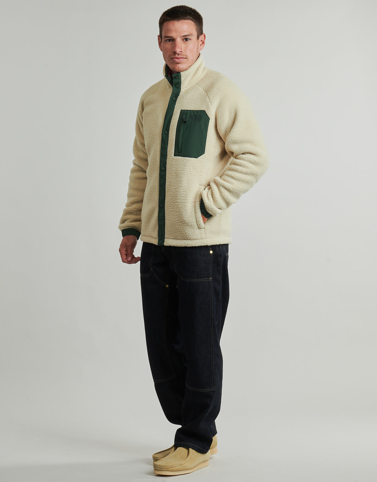 Felpa Uomo Helly Hansen  PANORAMA PILE SNAP  Beige