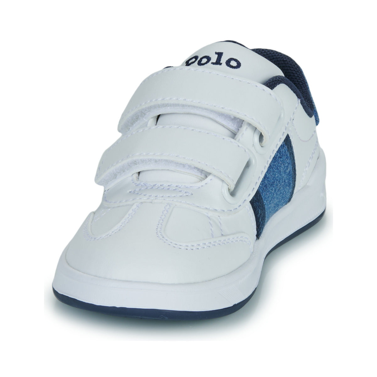 Scarpe bambini ragazza Polo Ralph Lauren HERITAGE COURT III T-TOE EZ Bianco