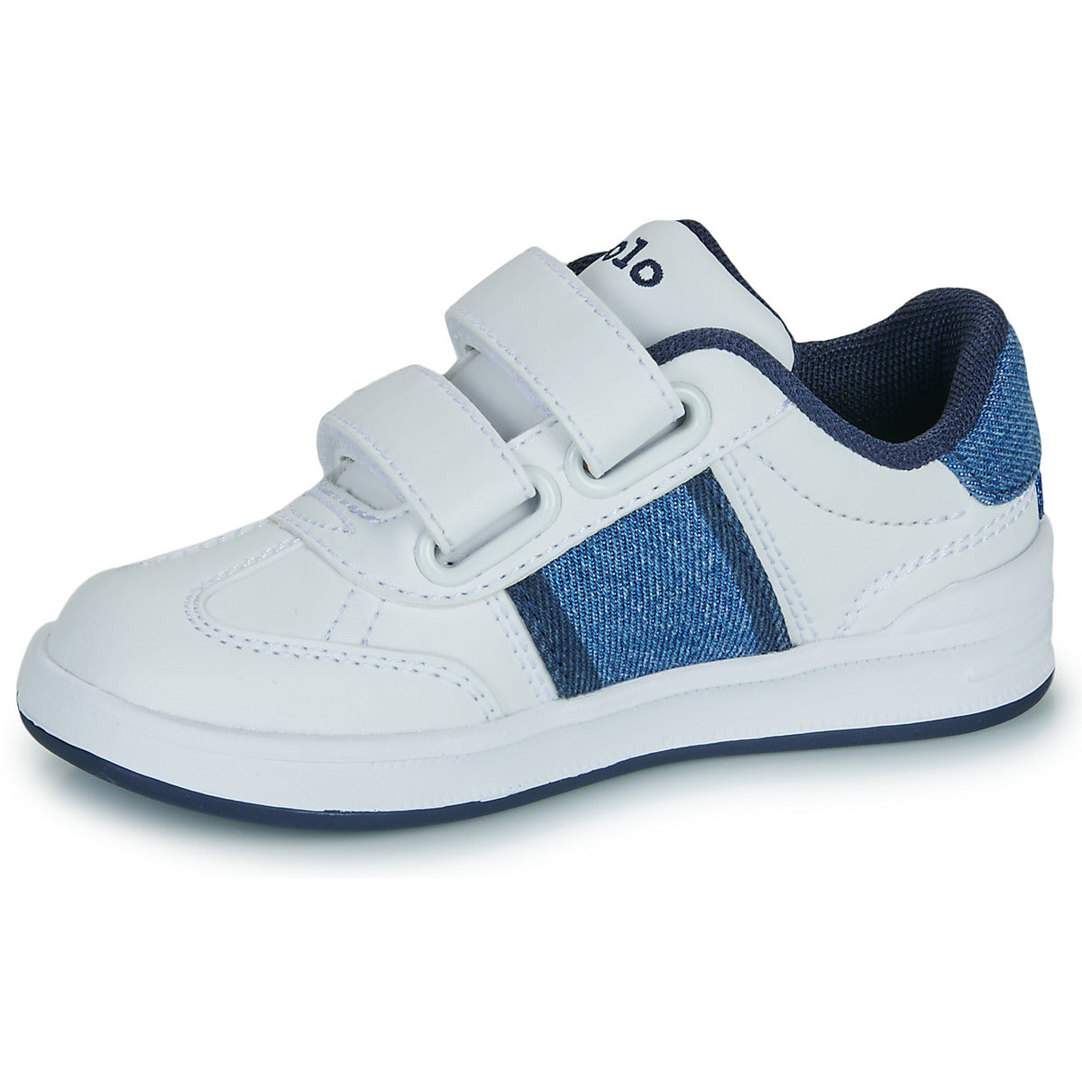 Scarpe bambini ragazza Polo Ralph Lauren HERITAGE COURT III T-TOE EZ Bianco