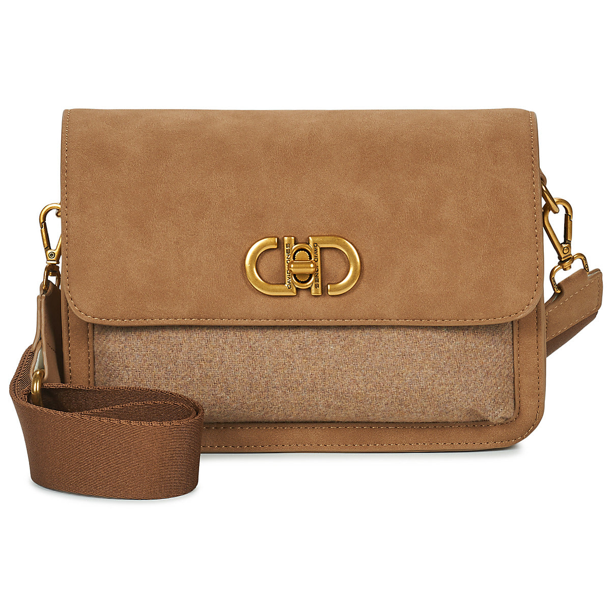 Borsa a tracolla Donna David Jones  CM7779  Beige