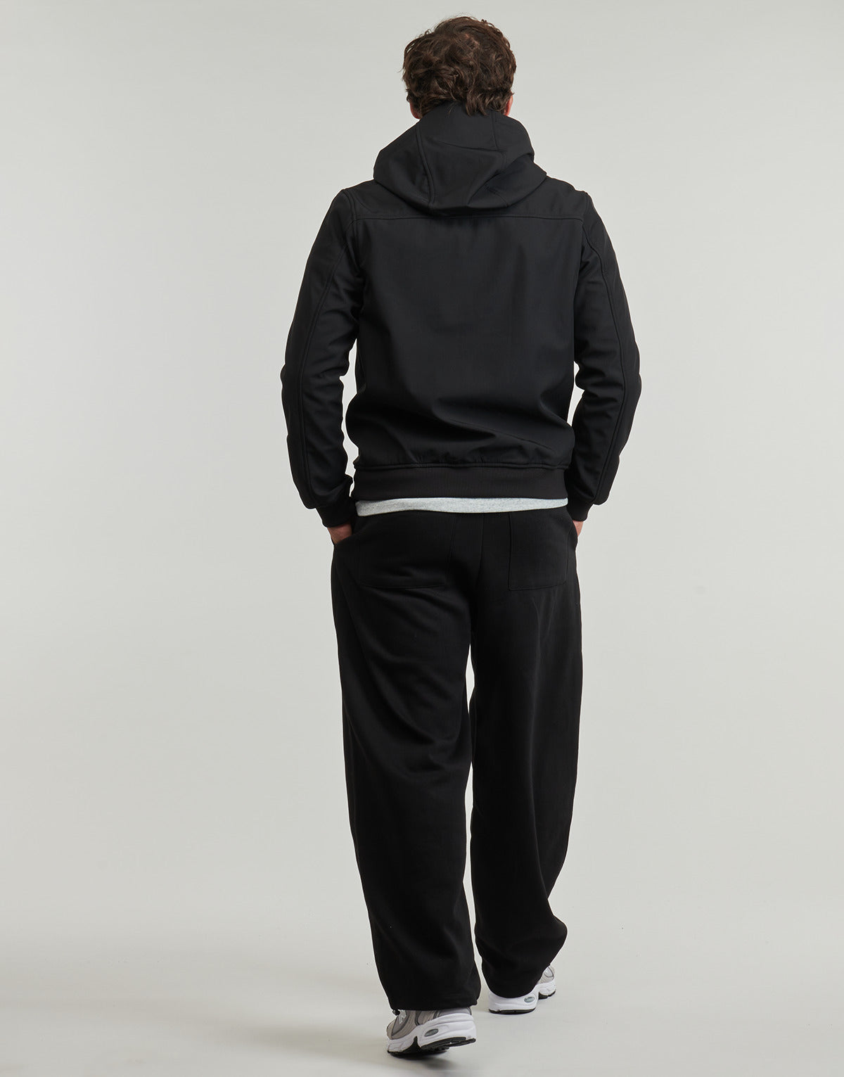 Giacca Sportiva Uomo Lyle & Scott  Tonal Fleece Back Softshell  Nero