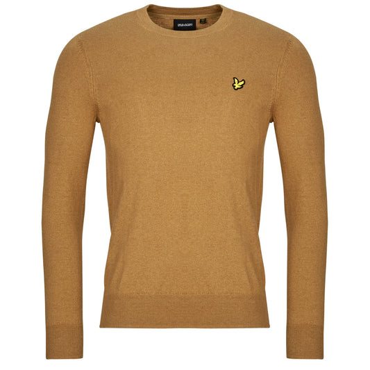 Felpa Uomo Lyle & Scott  Cotton Merino Crew Neck Jumper  Marrone