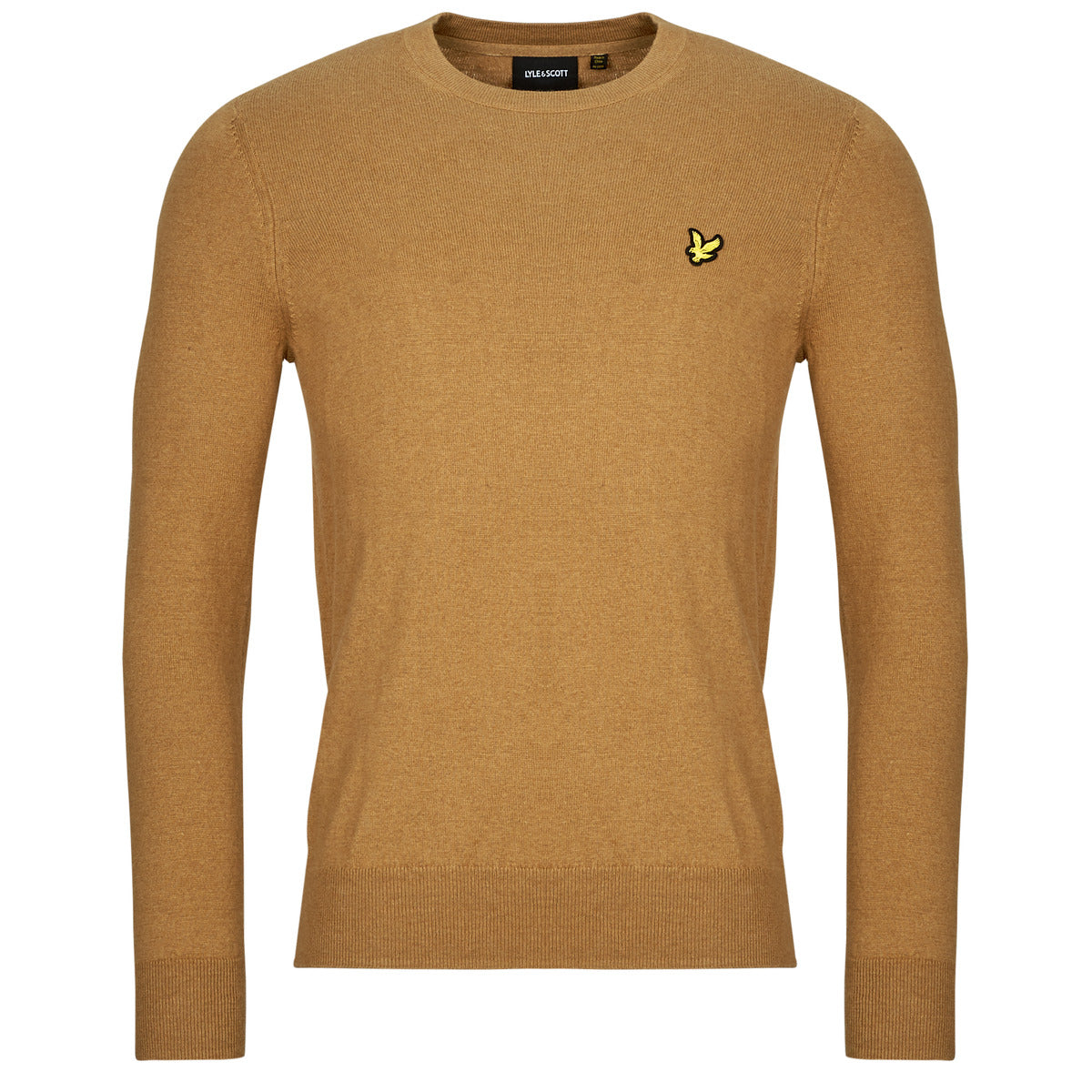 Felpa Uomo Lyle & Scott  Cotton Merino Crew Neck Jumper  Marrone