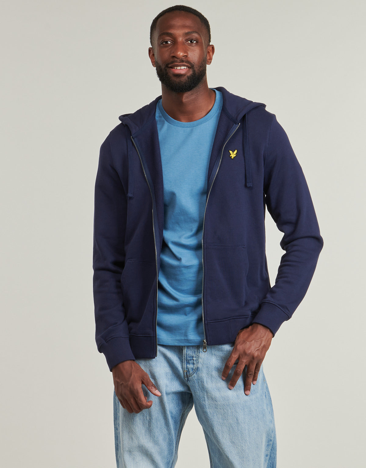 Giacca Sportiva Uomo Lyle & Scott  ZIP Through Hoodie  Marine