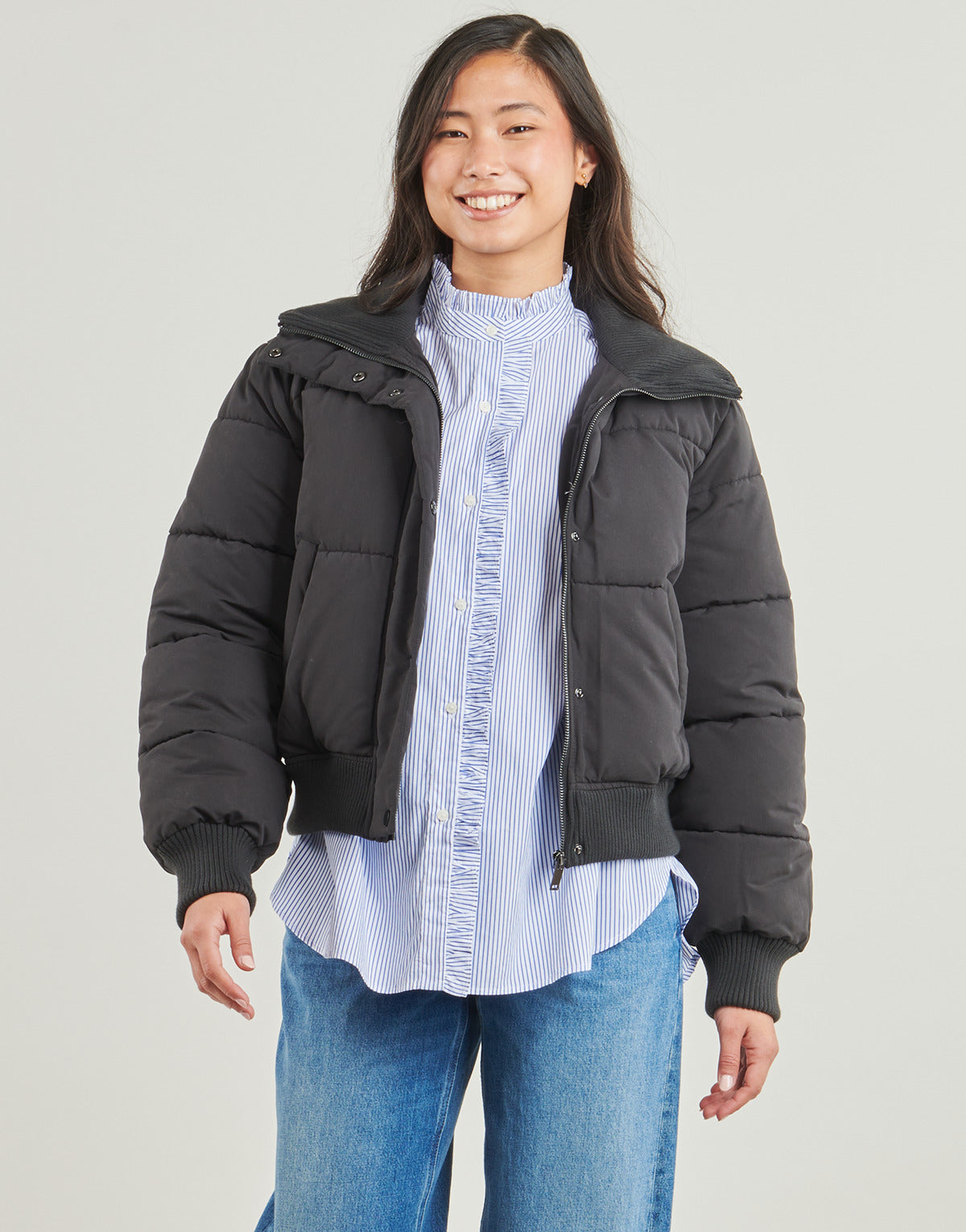 Piumino Donna JDY  JDYNELSON SHORT PUFFER  Nero