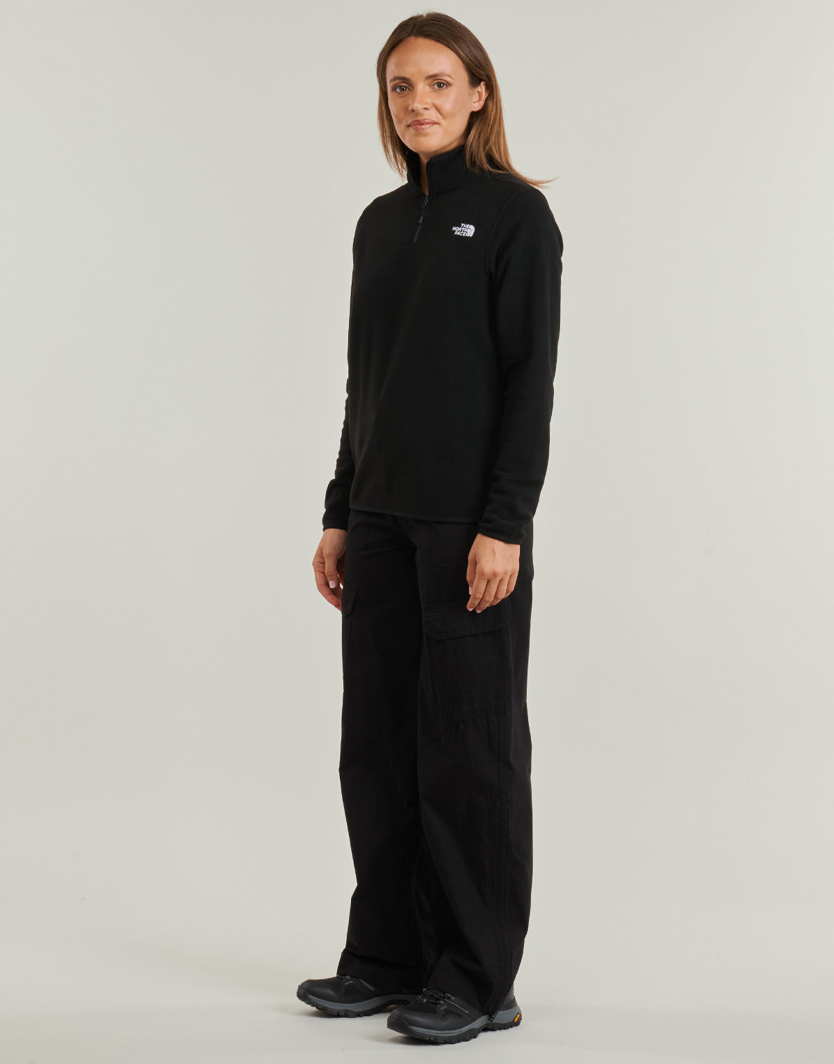 Felpa Donna The North Face  GLACIER FLEECE 1/4 ZIP  Nero