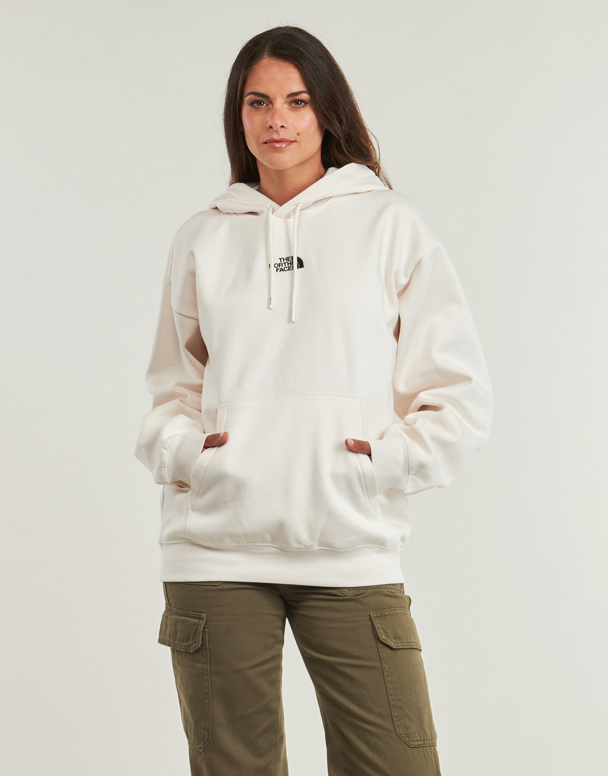 Felpa Donna The North Face  W ESSENTIAL OVERSIZE  Bianco