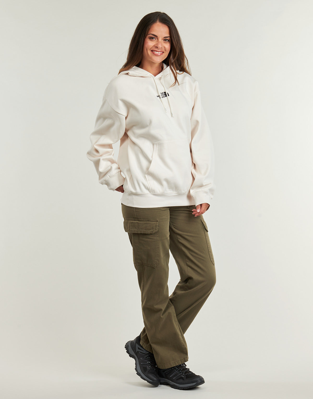 Felpa Donna The North Face  W ESSENTIAL OVERSIZE  Bianco