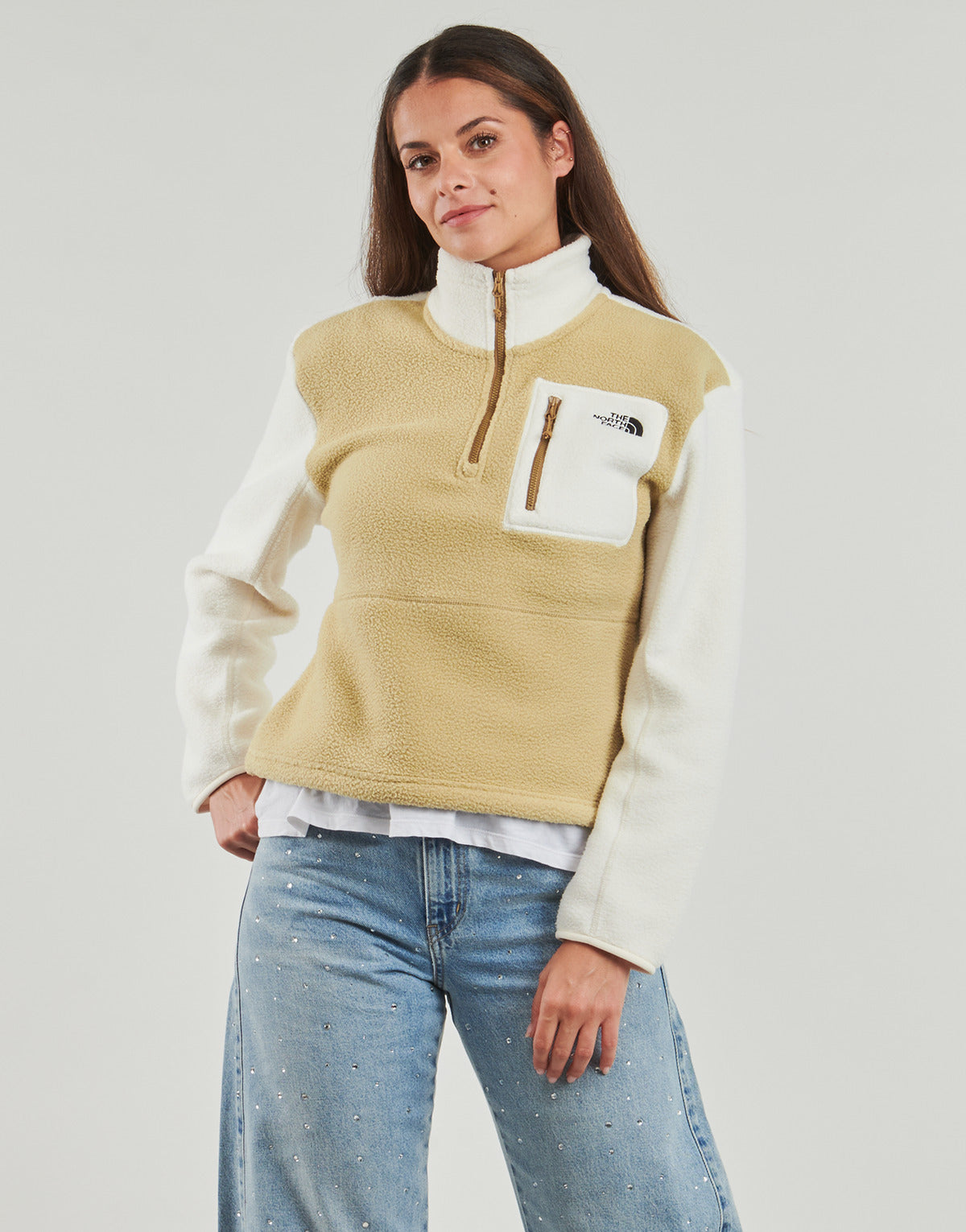 Felpa Donna The North Face  W YUMIORI 1/4 ZIP  Beige