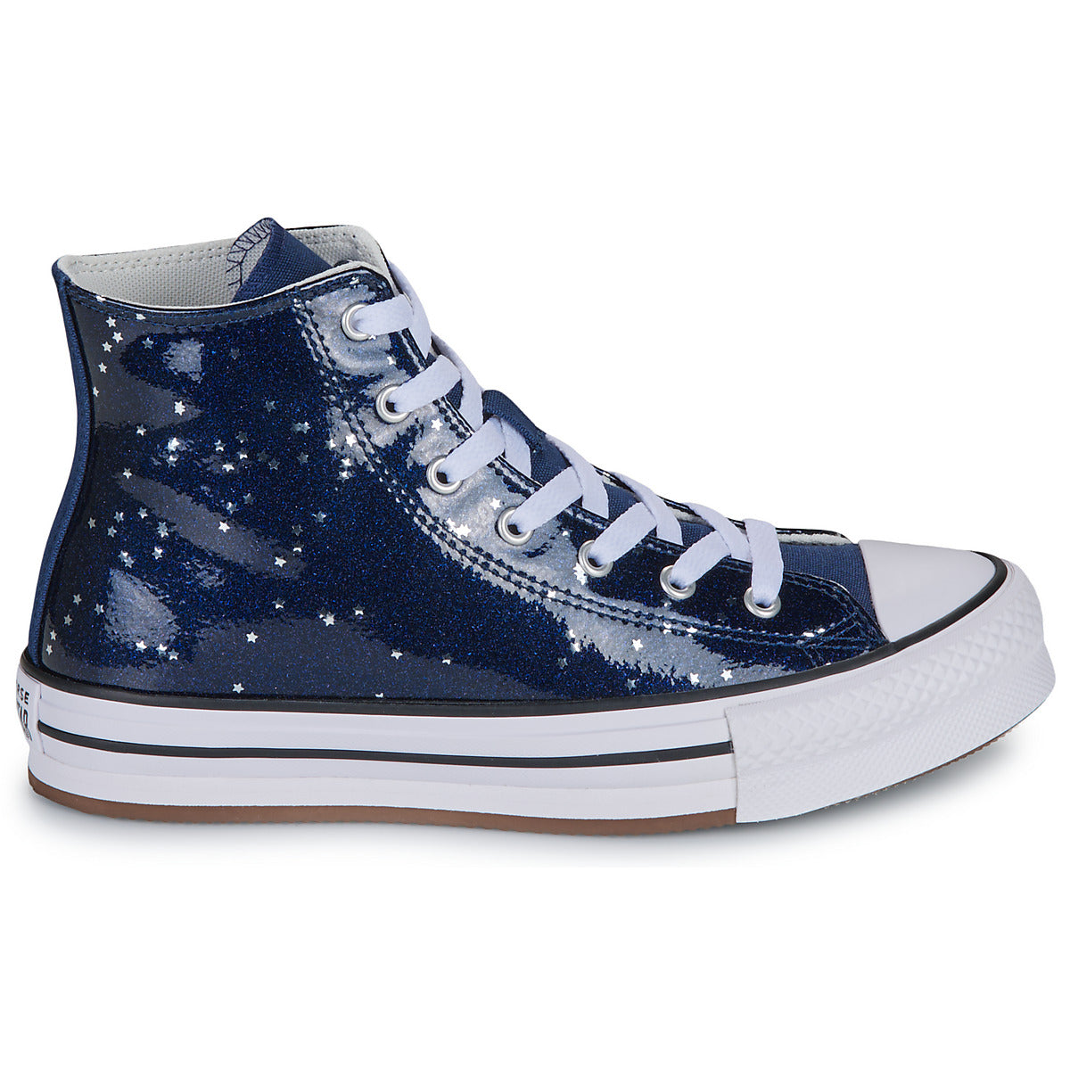 Scarpe bambini ragazza Converse  CHUCK TAYLOR ALL STAR EVA LIFT GLITTER PLATFORM  Blu