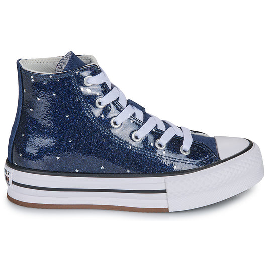Scarpe bambini ragazza Converse CHUCK TAYLOR ALL STAR EVA LIFT GLITTER PLATFORM Blu