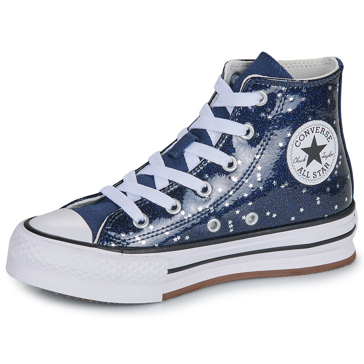 Scarpe bambini ragazza Converse CHUCK TAYLOR ALL STAR EVA LIFT GLITTER PLATFORM Blu