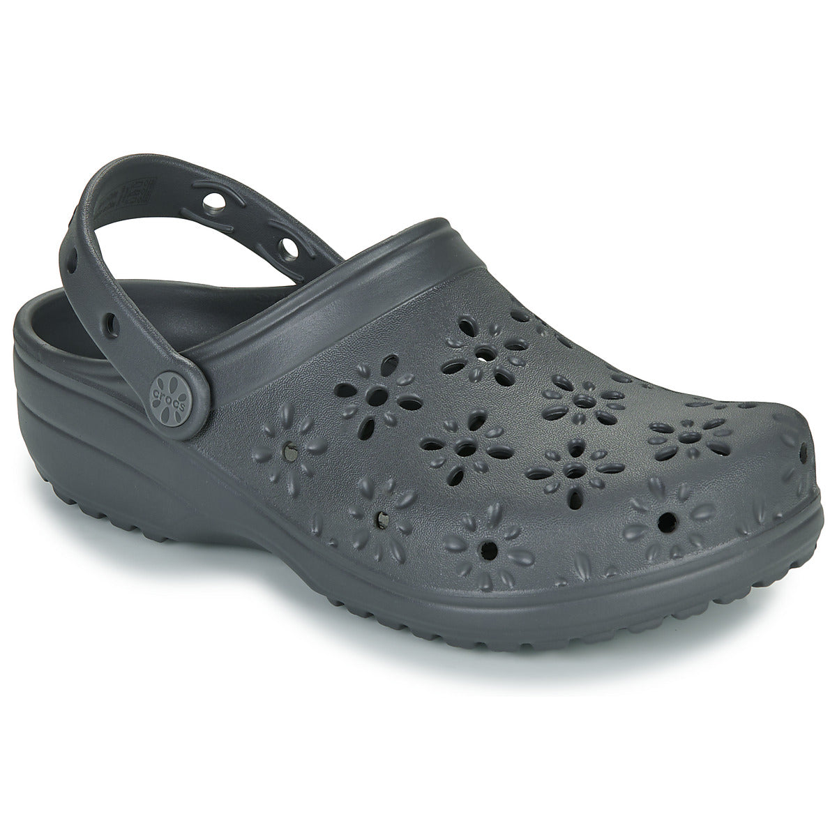 Scarpe Donna Crocs  Classic Floral Cut Out Clog  Nero